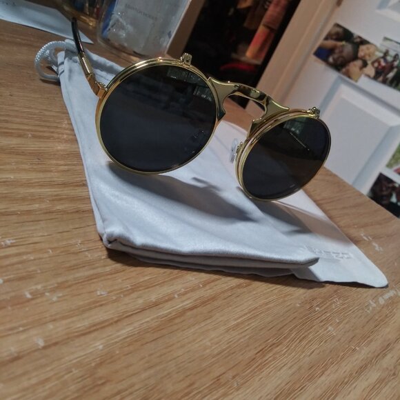 ROUND FLIP UP WOMAN'S SUNGLASSES - Picture 3 of 10